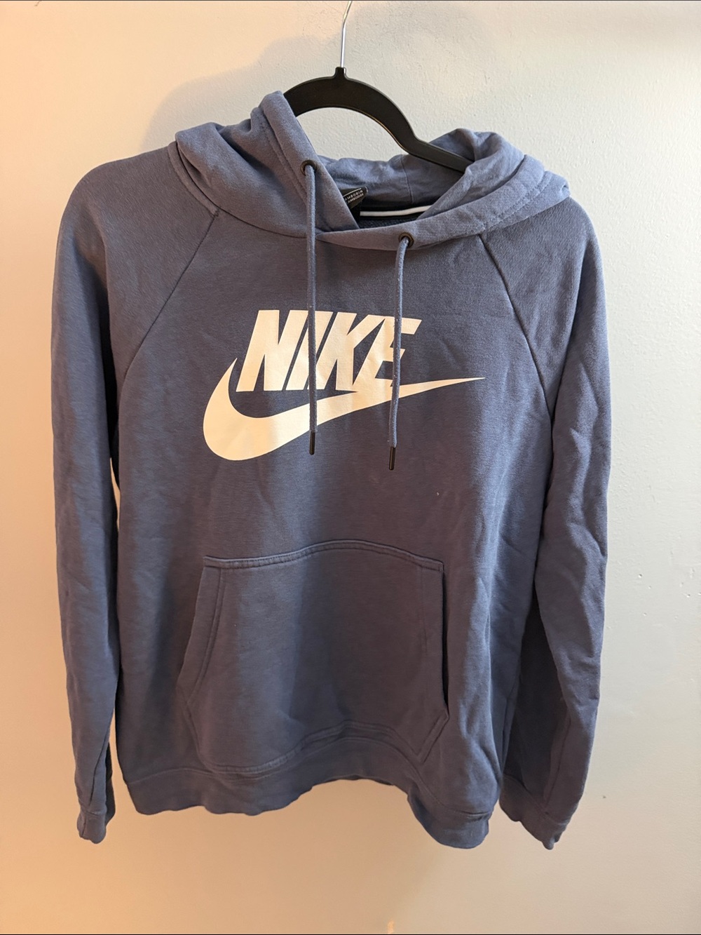 Nike Men’s Blue Zip-Up Hoodie with White Swoosh